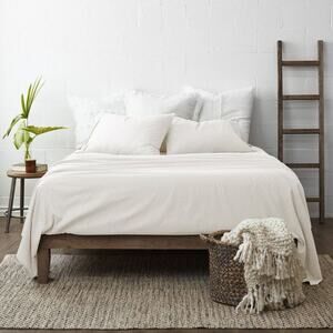 NEW! iEnjoy Home 4PC Checkered Embossed Full Bed Sheet Set in Ivory